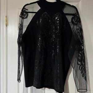 Plus size sequined shirt perfect for the holidays or any dressy occasion